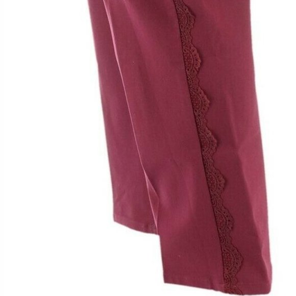 NWT ISAAC MIZRAHI STRETCH‎ LACE TRIM PANTS  20T - Picture 9 of 13